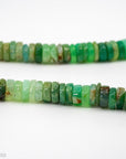 15.5" Emerald Pink Sapphire Chrysoprase Beaded Necklace