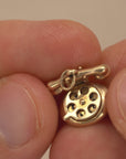 Vintage 14k Gold Rotating Dial Telephone Charm – "I LOVE YOU" Spinner
