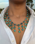 Federico Jimenez Turquoise Statement Necklace in Sterling Silver