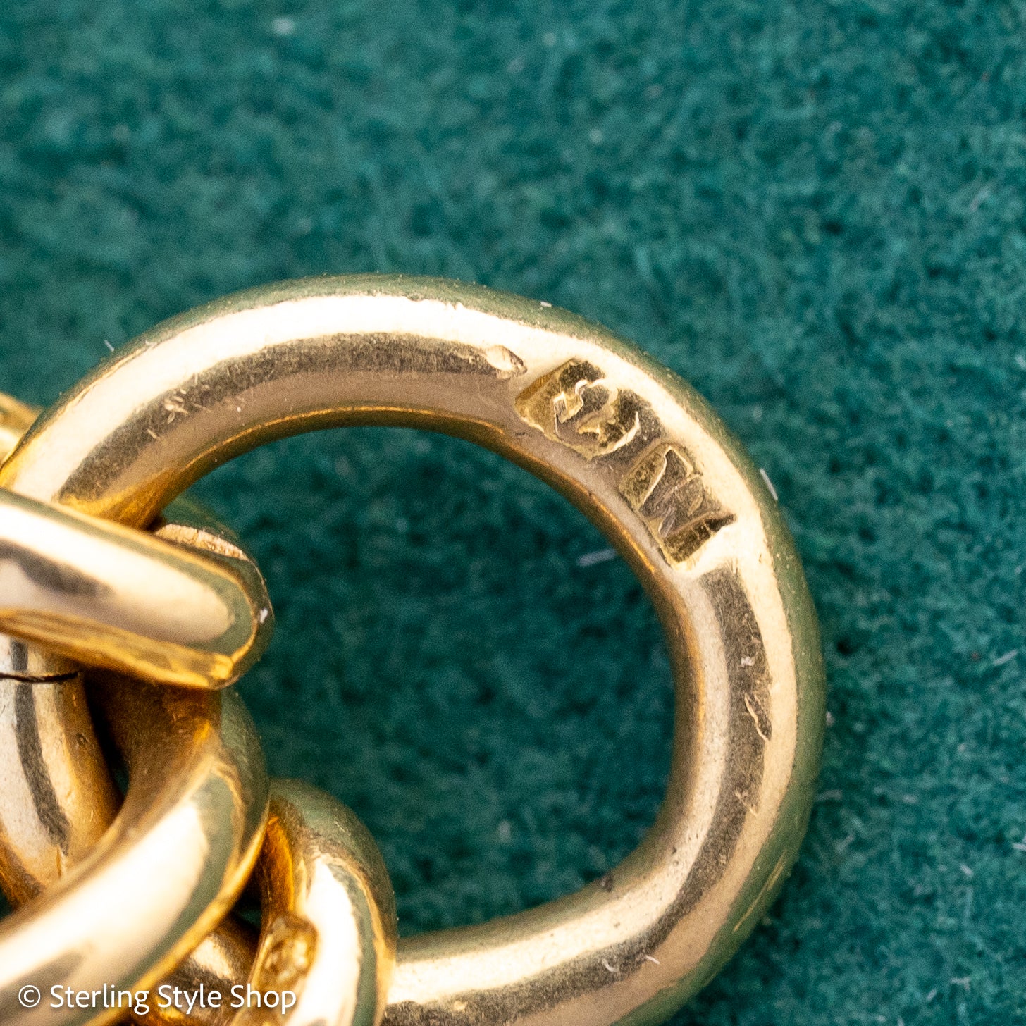 Antique 18k Gold Albert Chain Necklace | 1921 Birmingham Hallmarked Watch Chain, Heavy Curb Link, 60.1g Solid Gold T-Bar Necklace