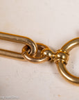 Antique 18k gold lovers knot necklace victorian birmingham 1884 trombone paperclip chain 58.11g
