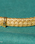 Vintage 18K Italian Gold Braided Collar Necklace – Wide, Hallmarked, 64.48g