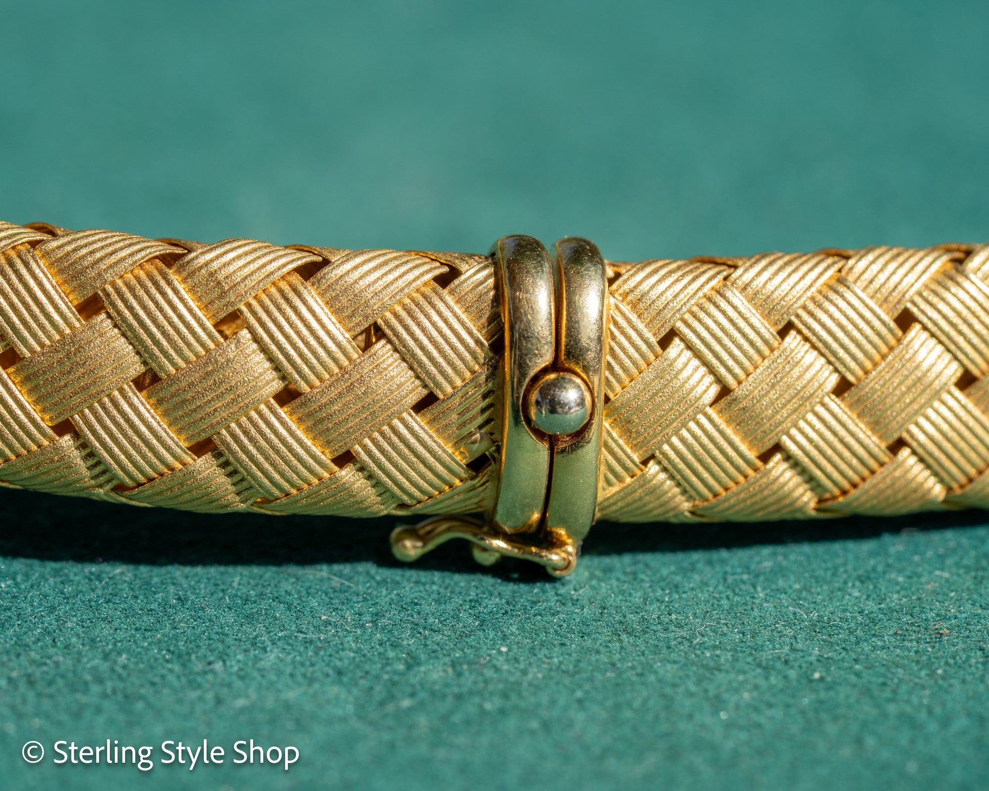 Vintage 18K Italian Gold Braided Collar Necklace – Wide, Hallmarked, 64.48g
