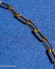 18K Gold Paperclip Chain Necklace – 16”+1.5” Extender, 5.3g, 750 Hallmarked