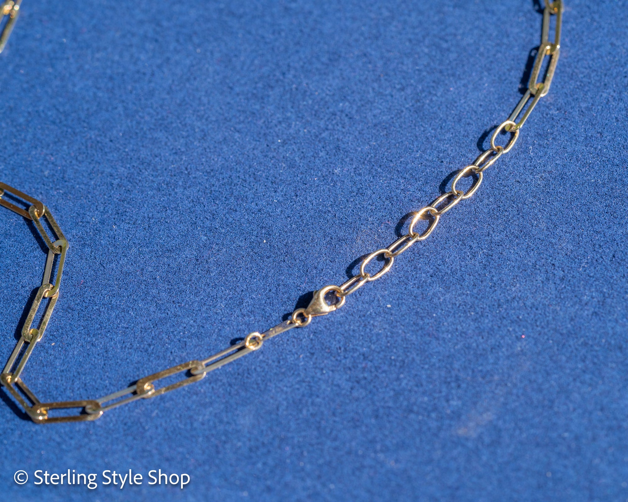 18K Gold Paperclip Chain Necklace – 16”+1.5” Extender, 5.3g, 750 Hallmarked