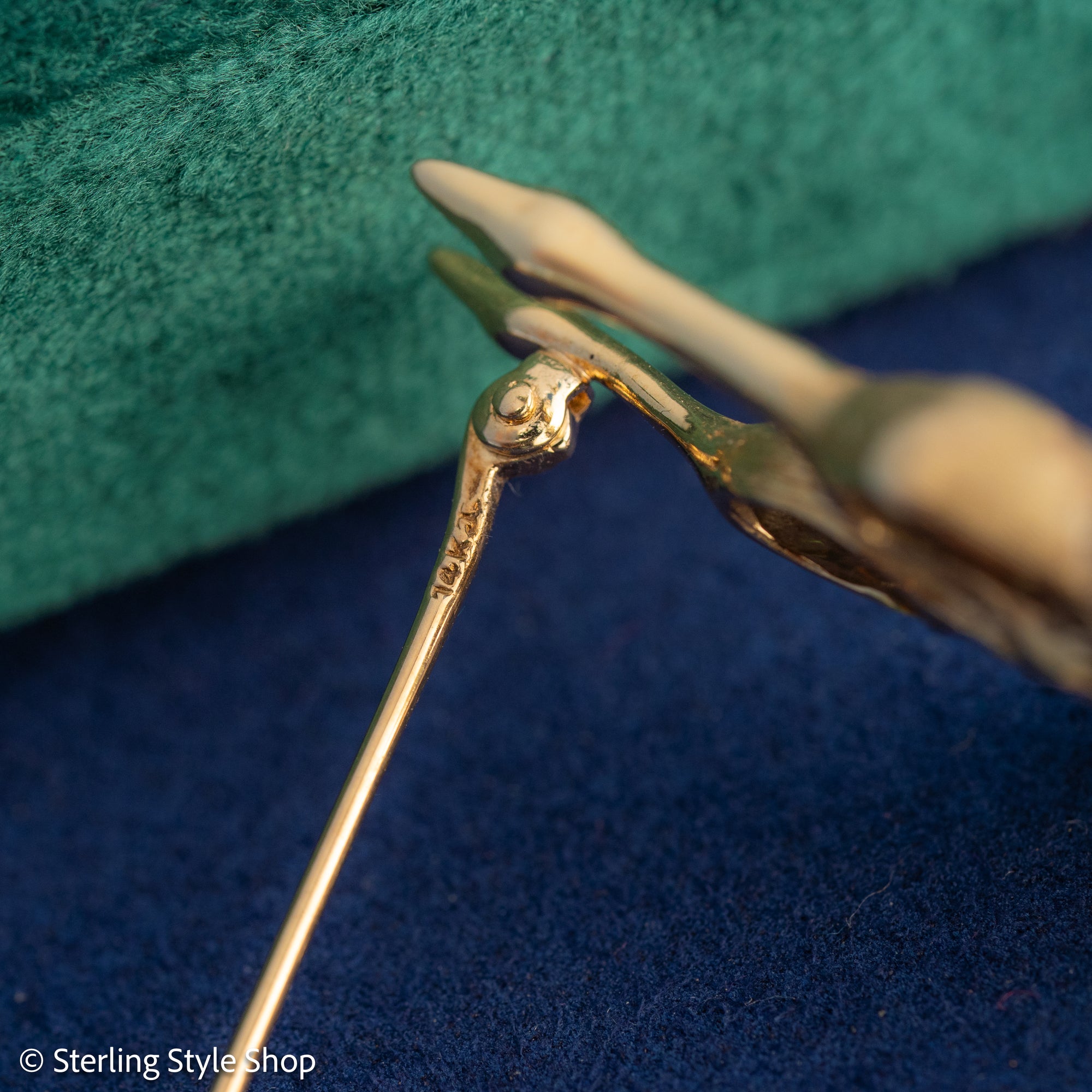 Vintage 14K Gold Flying Geese Brooch Pendant | Convertible Brooch Necklace