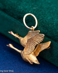 Vintage 14K Gold Flying Geese Brooch Pendant | Convertible Brooch Necklace