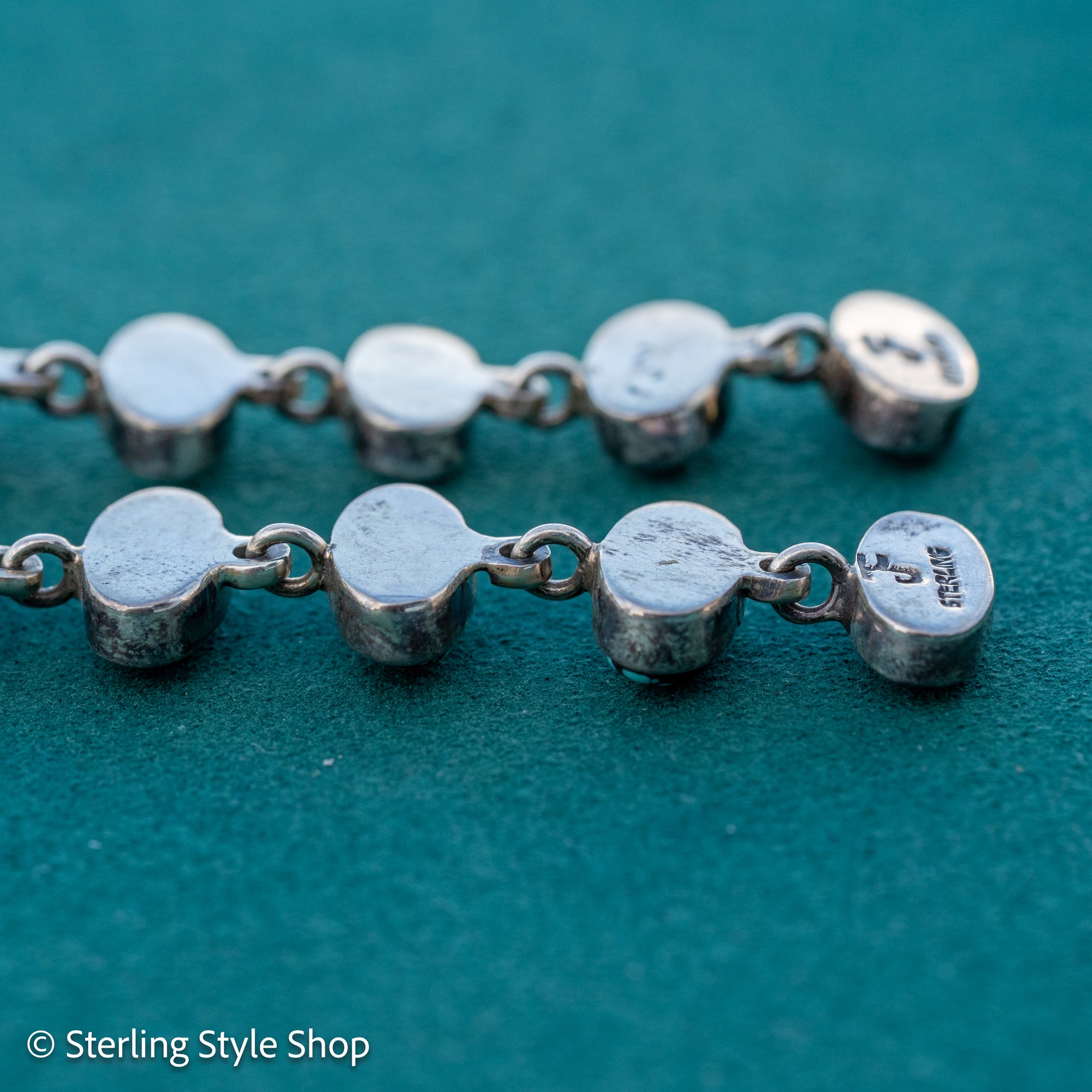 Federico Jimenez Long Turquoise Drop Earrings, Spiderweb No 8 Kingman Turquoise Sterling Silver Shoulder Dusters