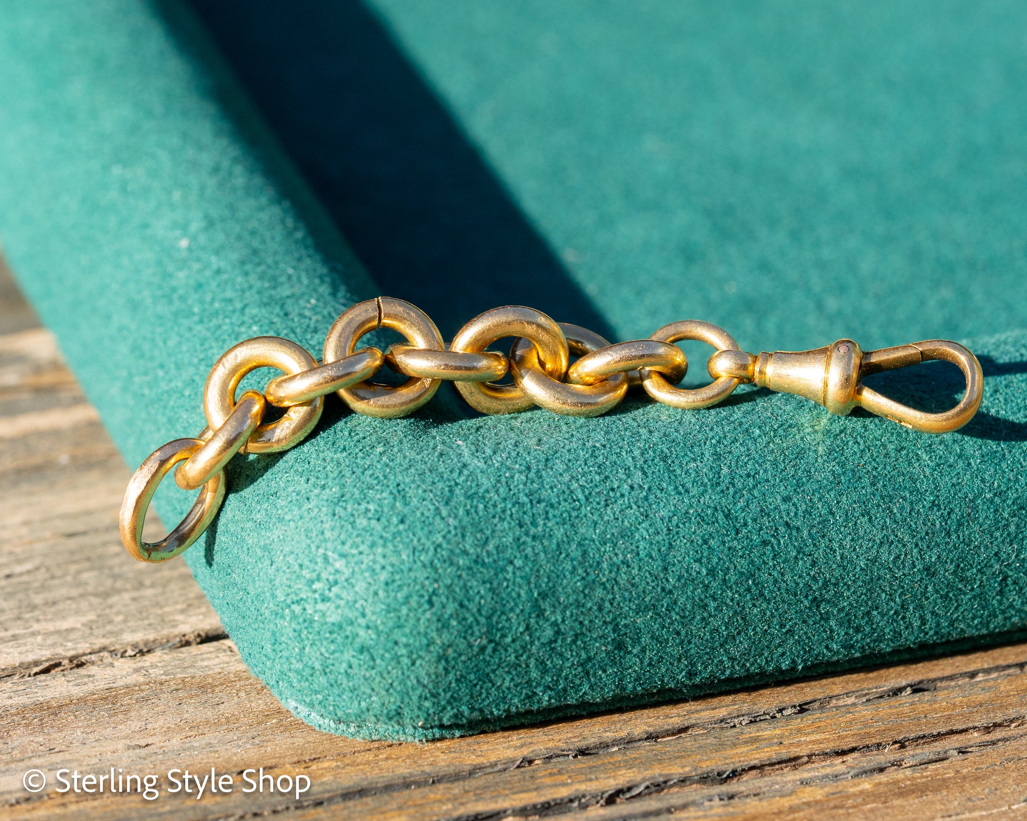 Solid 18K Gold Necklace Extender | Antique British Hallmarks | 2.25 Inch Chain with Dog Clip