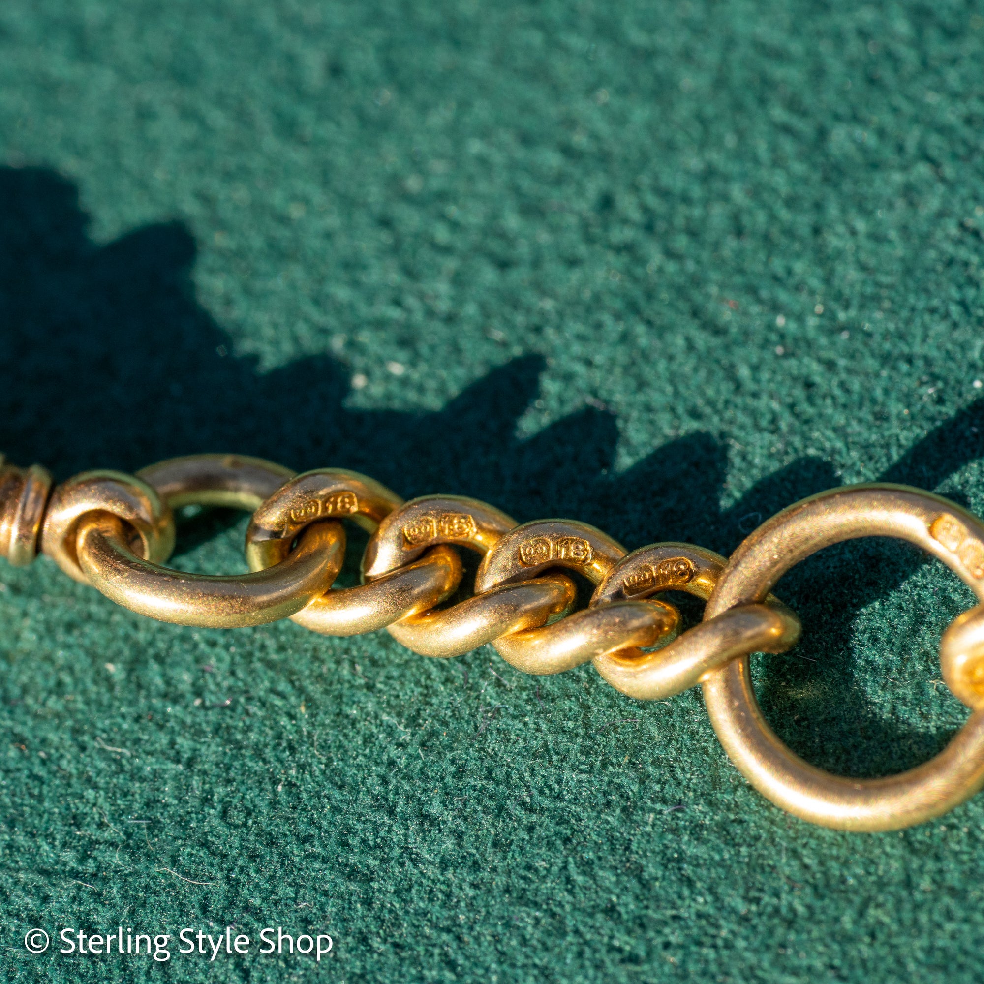 18K Gold Chain Extender with T-Bar &amp; Dog Clip – 6.4g, Stamped Links, 2” Extension