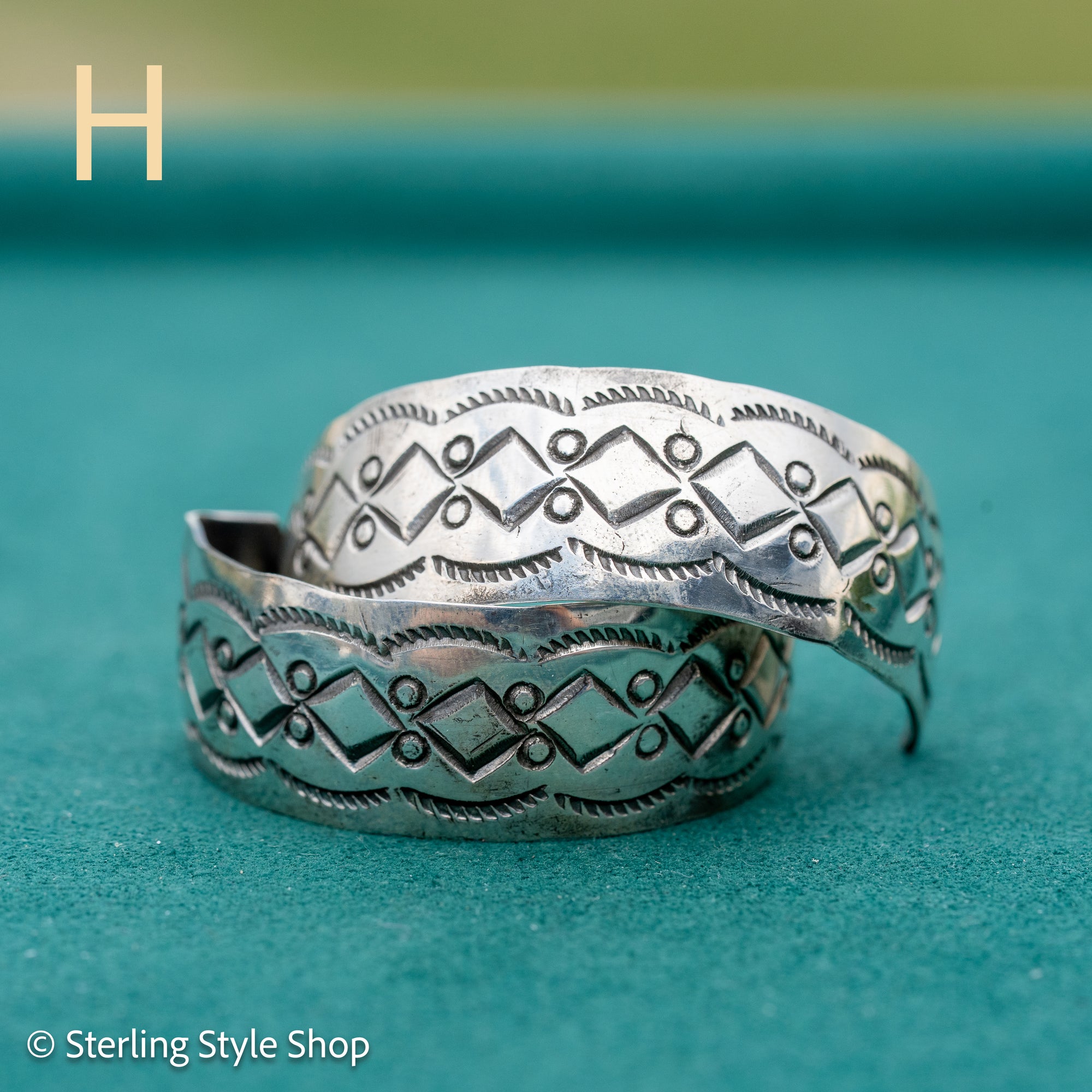 Sterling Silver Shiny Half Hoop Earrings – Chimney Butte Studio by Juan Guerrero – Navajo Screw Back Hoops