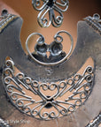 Federico Jimenez Love Bird Sterling Silver Statement Earrings | 4.3 Inch Long | Screw Back