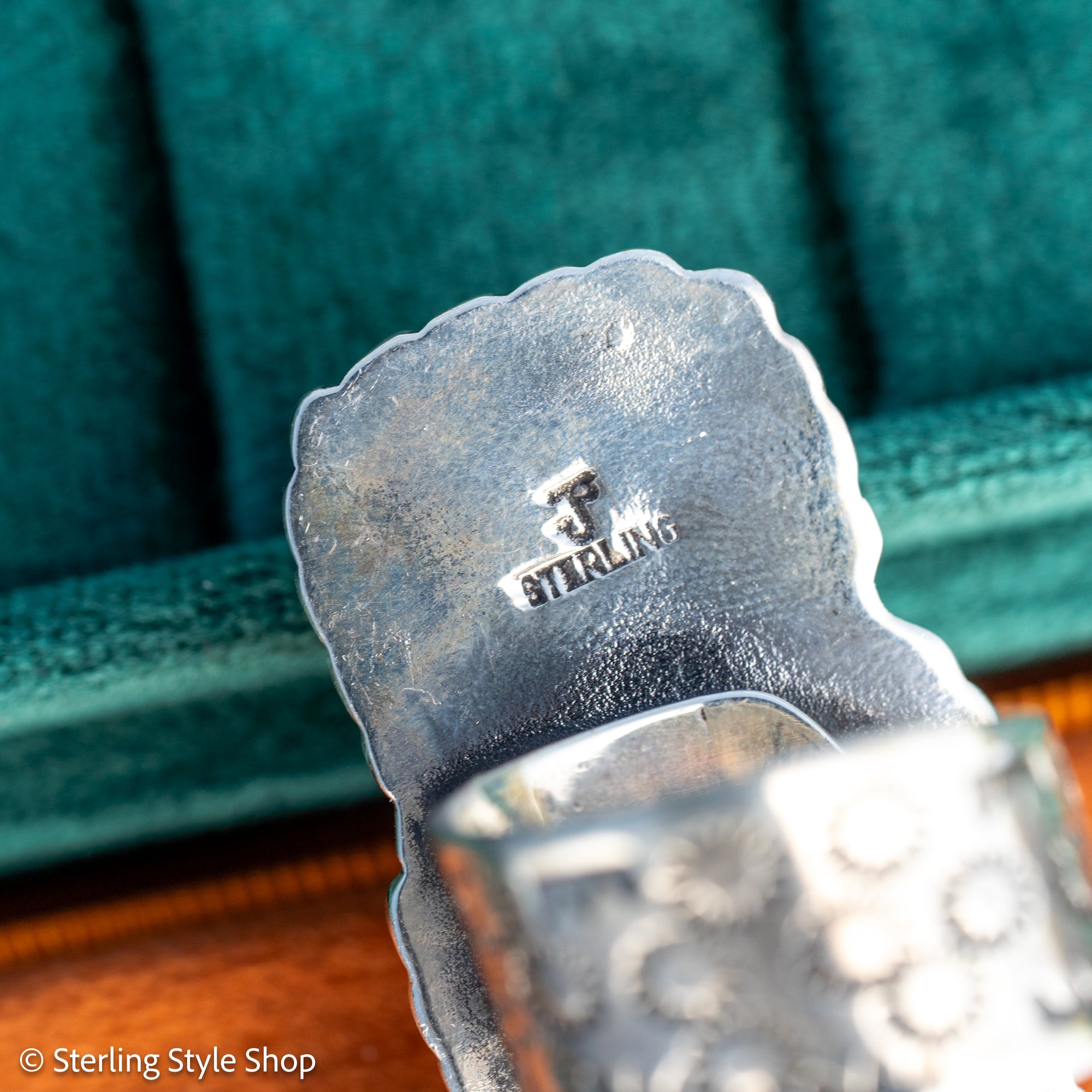 Federico Jimenez Kingman Turquoise Adjustable Ring | Sterling Silver Beaded Statement Ring