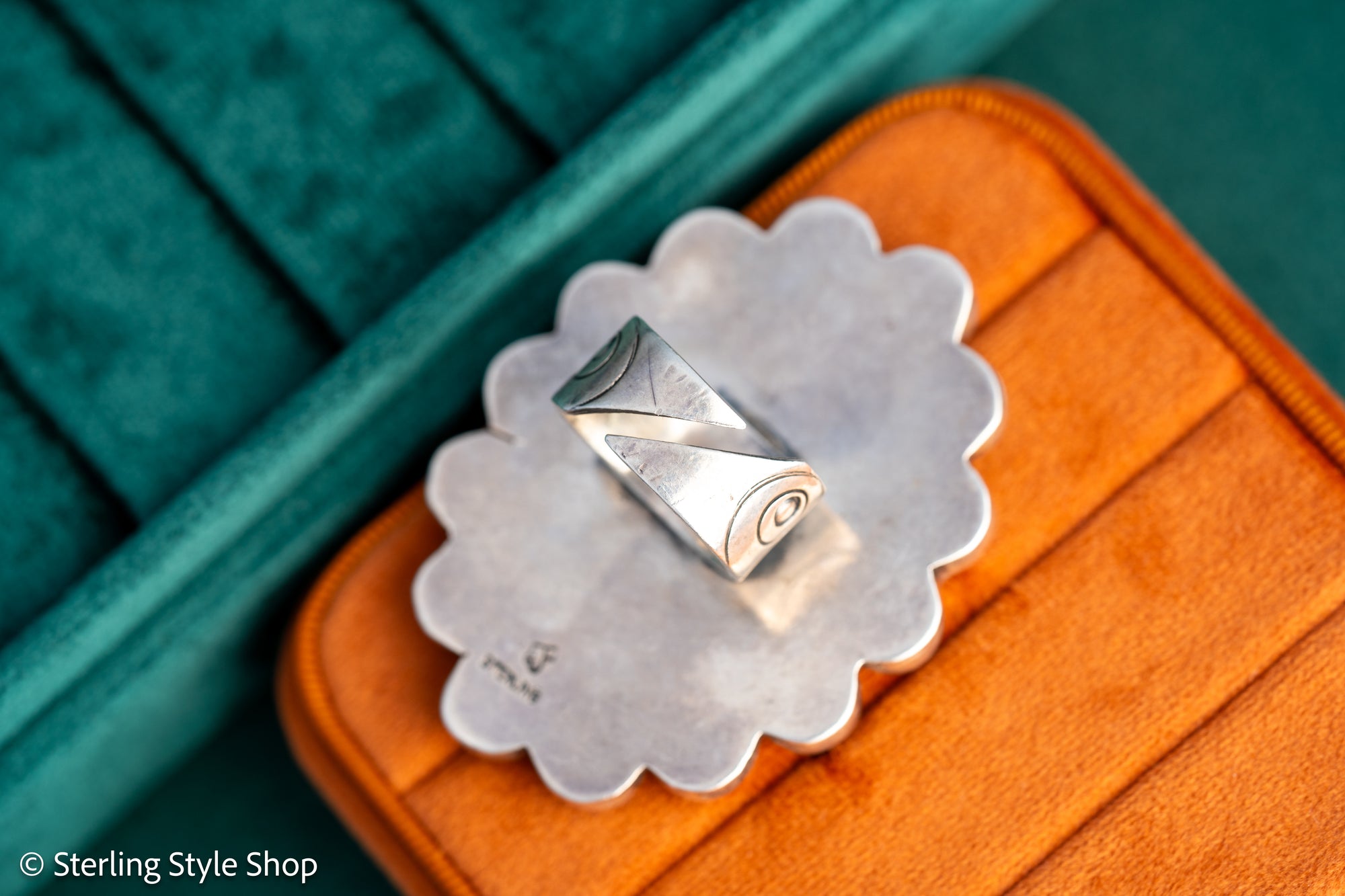 Federico Jimenez Adjustable Natural Turquoise Cluster Statement Ring