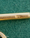 Antique 18k Gold Albert Chain Necklace | 1921 Birmingham Hallmarked Watch Chain, Heavy Curb Link, 60.1g Solid Gold T-Bar Necklace