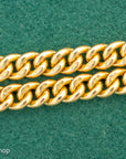 Antique 18k Gold Albert Chain Necklace | 1921 Birmingham Hallmarked Watch Chain, Heavy Curb Link, 60.1g Solid Gold T-Bar Necklace