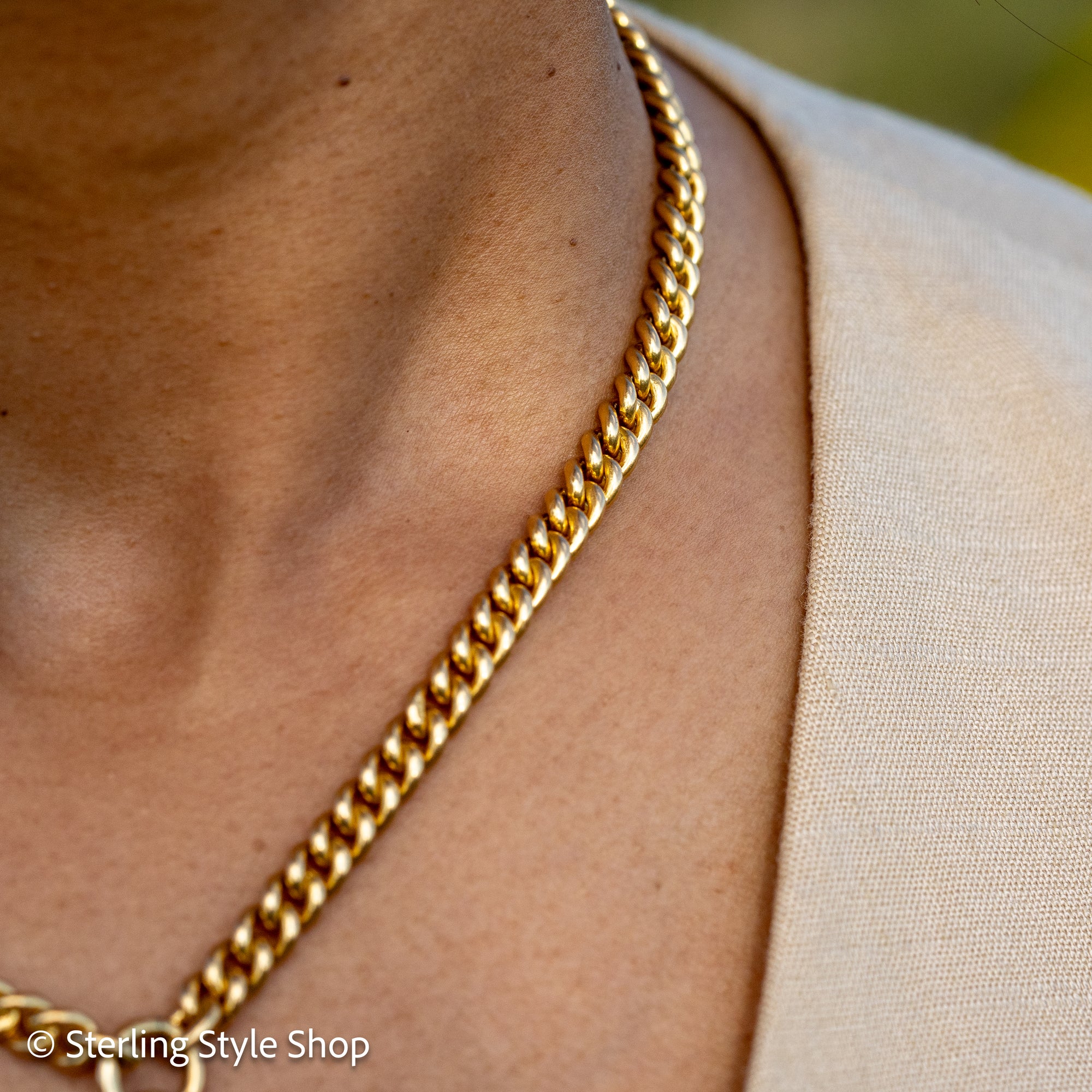 Antique 18k Gold Albert Chain Necklace | 1921 Birmingham Hallmarked Watch Chain, Heavy Curb Link, 60.1g Solid Gold T-Bar Necklace