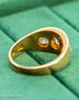 Antique 18ct Gold Celestial Ring | Star Set Old Mine Cut Diamonds | 1 Carat Total | London Hallmarked