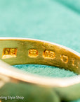 Antique 18ct Gold Celestial Ring | Star Set Old Mine Cut Diamonds | 1 Carat Total | London Hallmarked