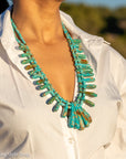 Museum-Quality Vintage Sleeping Beauty Turquoise Spike Necklace from Federico Jimenez Personal Vintage Collection, 26 inches/168 grams