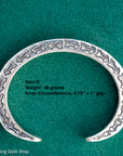 Sterling Silver Stamped Cuff, Sunshines Reeves Bracelet, Native American