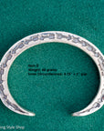 Sterling Silver Stamped Cuff, Sunshines Reeves Bracelet, Native American