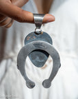Chimney Butte Naja Pendant | Kingman Turquoise | Heavy Sterling Silver | Native American Statement Jewelry