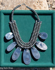 Ernest R Begay Candelaria Turquoise Necklace | 9mm Navajo Pearls | 286g Statement Necklace