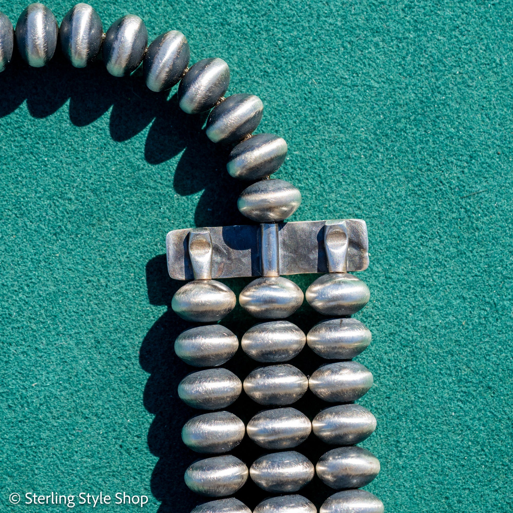 Ernest R Begay Candelaria Turquoise Necklace | 9mm Navajo Pearls | 286g Statement Necklace