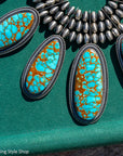 Ernest R Begay Candelaria Turquoise Necklace | 9mm Navajo Pearls | 286g Statement Necklace