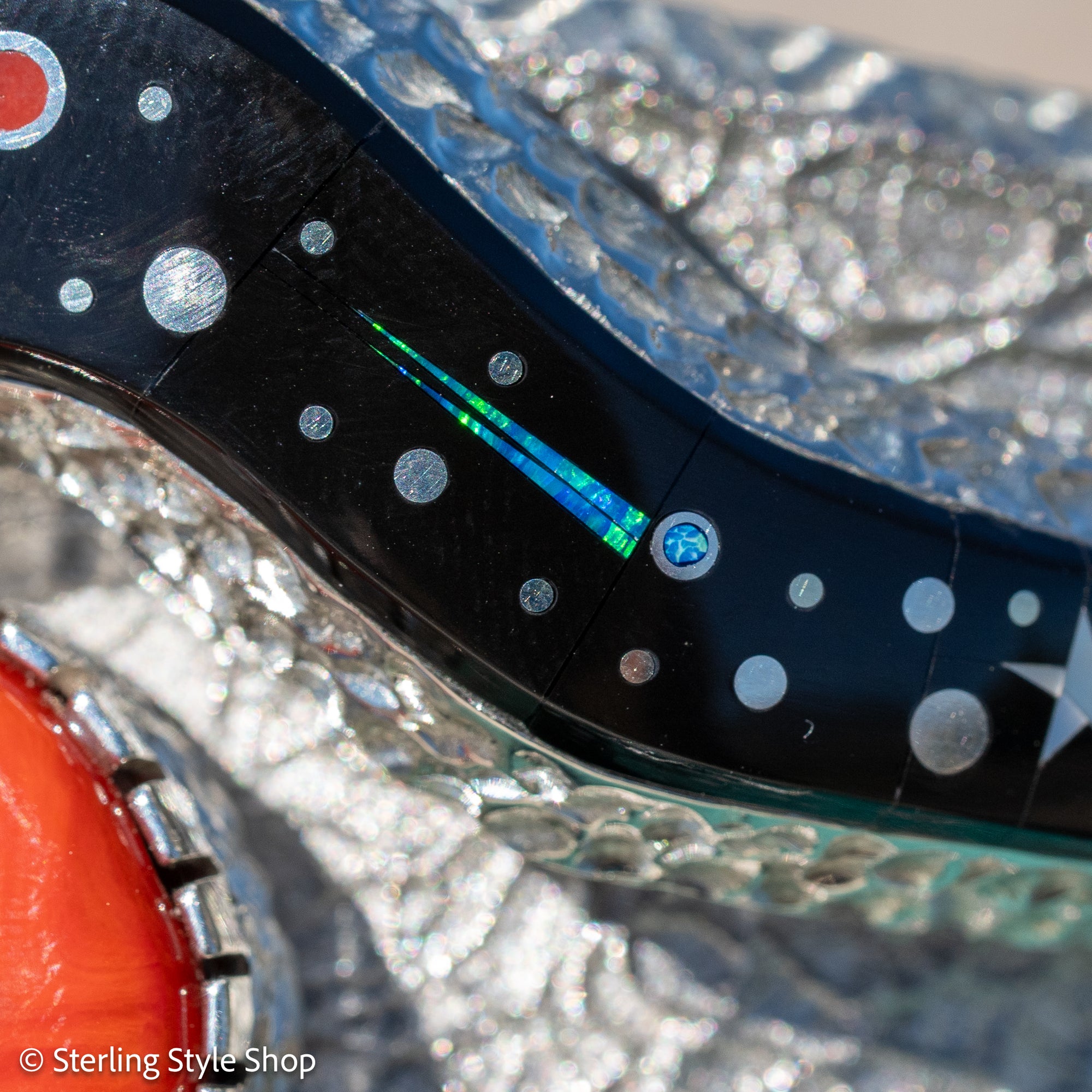 Alvin Yellowhorse Tufa Cast Sterling Silver Bracelet – Red Coral, Turquoise, Mother of Pearl, Sugilite, Spider Opal