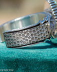 Alvin Yellowhorse Royal Web Variscite Cuff – Navajo Sterling Silver Bracelet-on-Bracelet Design – Turquoise, Coral & Jade Inlay 134g