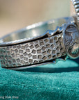 Alvin Yellowhorse Royal Web Variscite Cuff – Navajo Sterling Silver Bracelet-on-Bracelet Design – Turquoise, Coral & Jade Inlay 134g