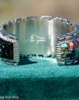 Alvin Yellowhorse Navajo Cuff Bracelet, Night Sky Inlay, Wide Statement Collector Piece