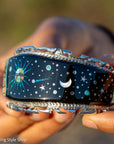 Alvin Yellowhorse Navajo Cuff Bracelet, Night Sky Inlay, Wide Statement Collector Piece