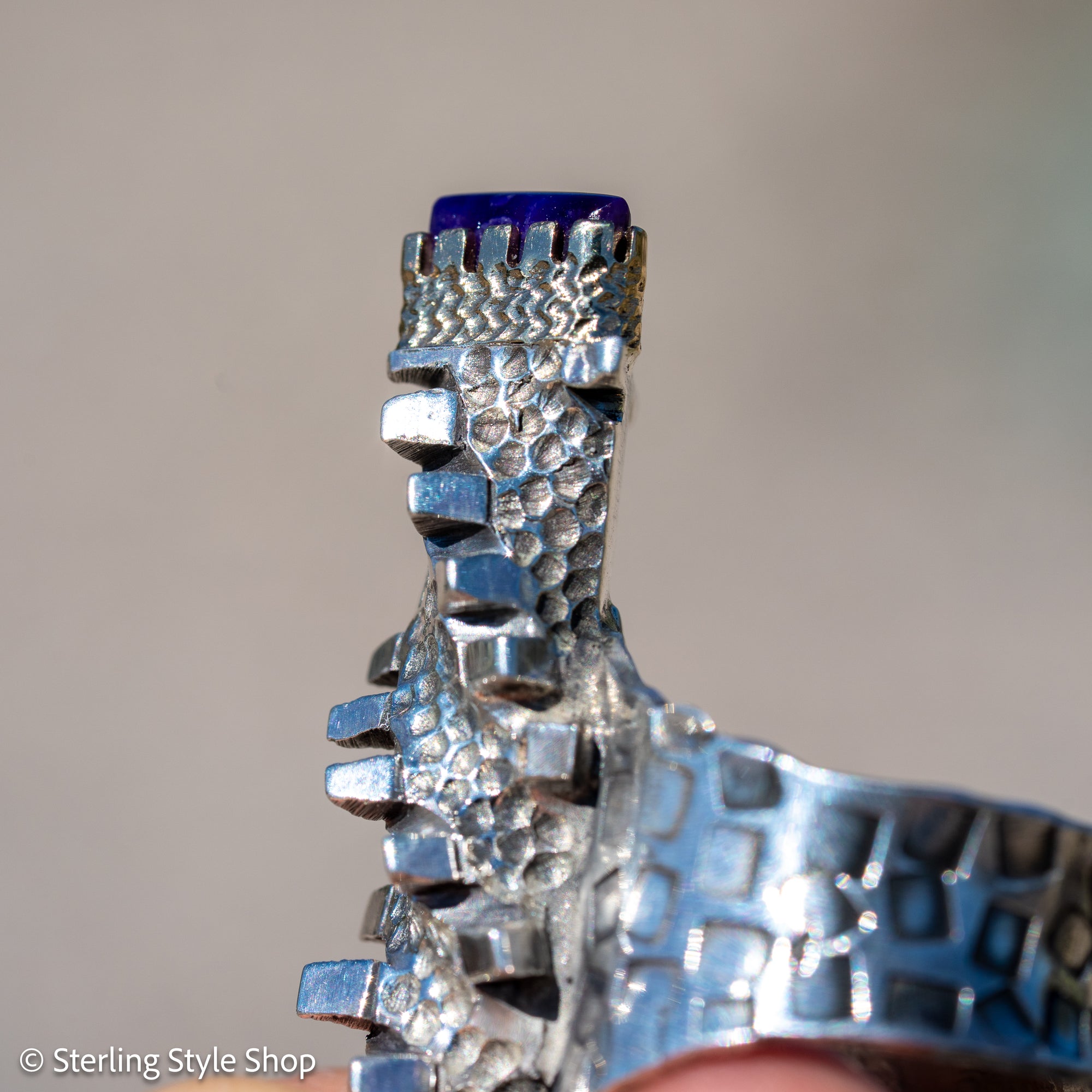 Alvin Yellowhorse Darling Darlene Turquoise &amp; Sugilite Sterling Silver and 18K Gold Statement Ring