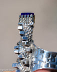 Alvin Yellowhorse Darling Darlene Turquoise & Sugilite Sterling Silver and 18K Gold Statement Ring