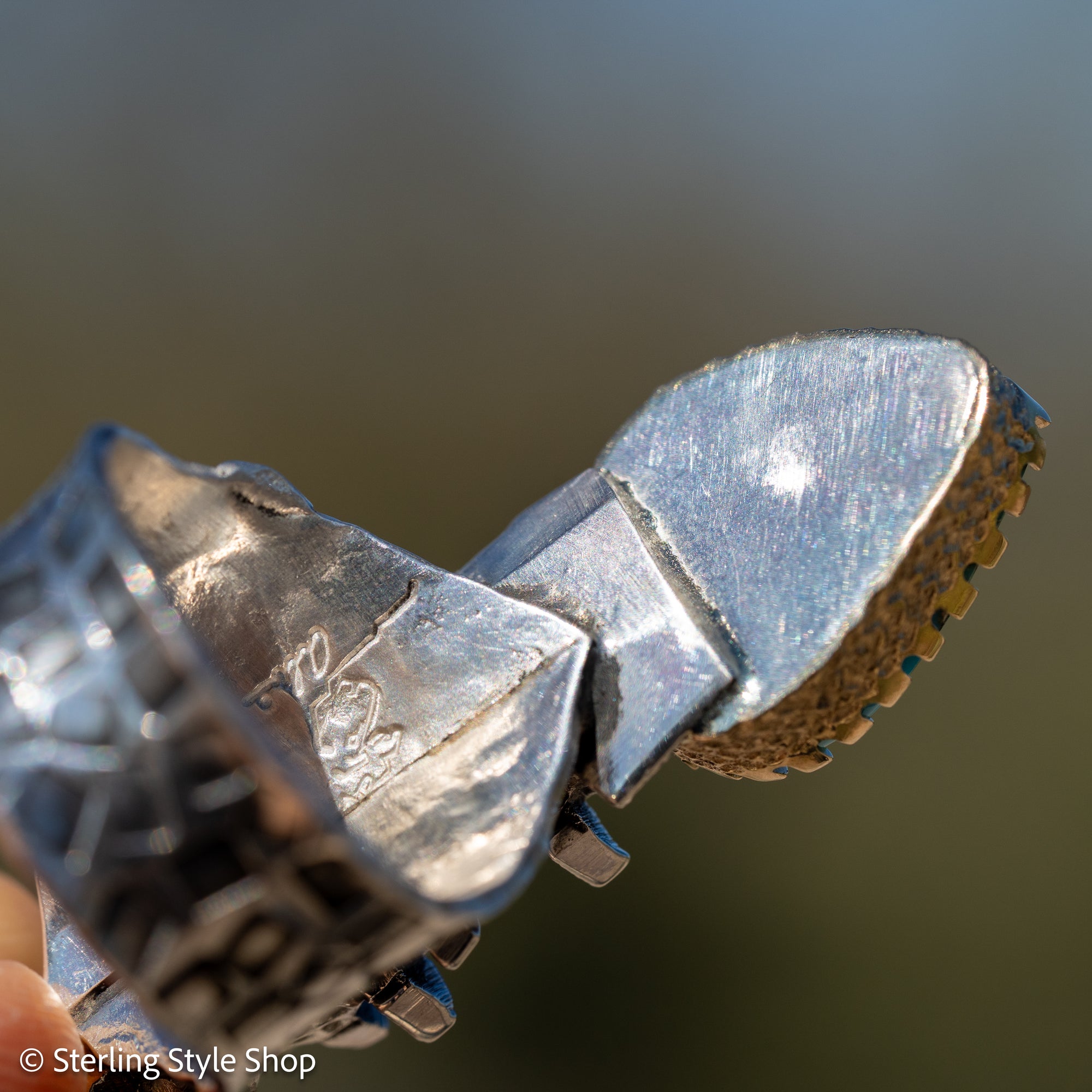Alvin Yellowhorse Darling Darlene Turquoise &amp; Sugilite Sterling Silver and 18K Gold Statement Ring