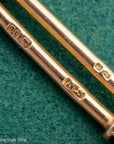 Antique 18k gold trombone link chain, Edwardian Chester 1914 hallmarked, Albert Watch Chain, 51.3g