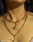 Antique 18k gold trombone link chain, Edwardian Chester 1914 hallmarked, Albert Watch Chain, 51.3g