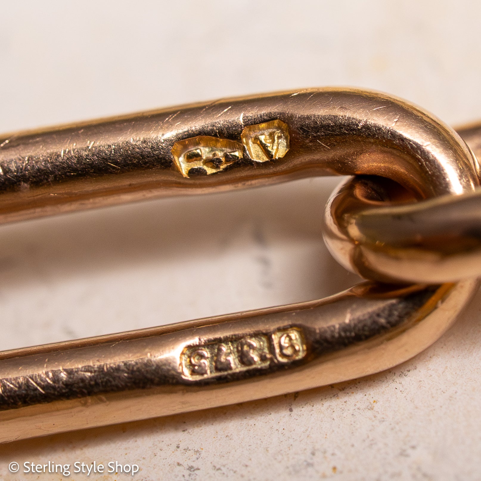 Victorian 9K Gold Albert Chain, Chester Hallmarked, Fetter Link, 41.36g