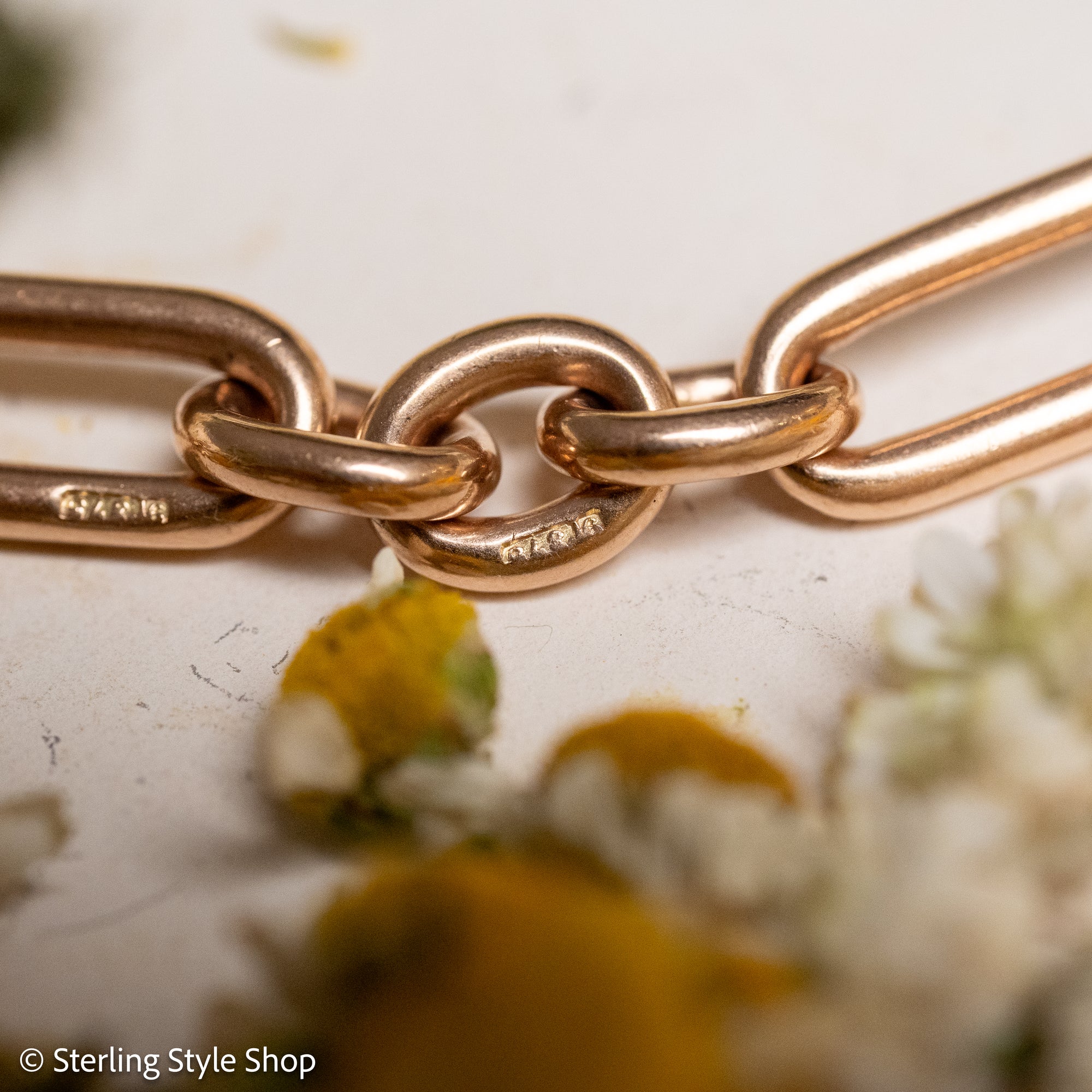 Victorian 9K Gold Albert Chain, Chester Hallmarked, Fetter Link, 41.36g