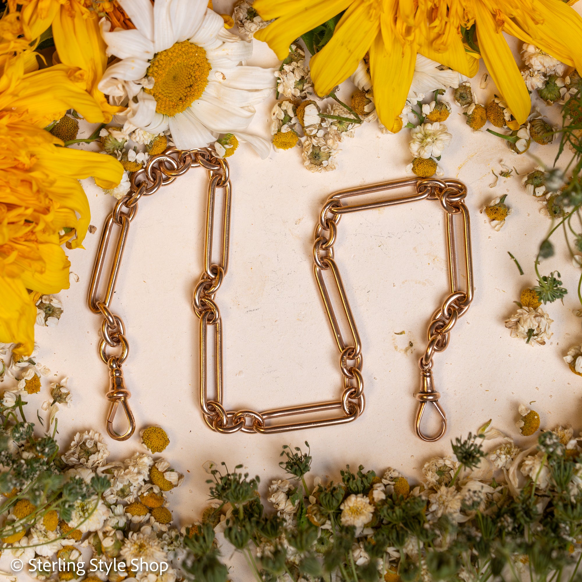 Victorian 9K Gold Albert Chain, Chester Hallmarked, Fetter Link, 41.36g