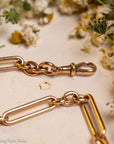 Victorian 9K Gold Albert Chain, Chester Hallmarked, Fetter Link, 41.36g
