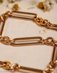 Victorian 9K Gold Albert Chain, Chester Hallmarked, Fetter Link, 41.36g