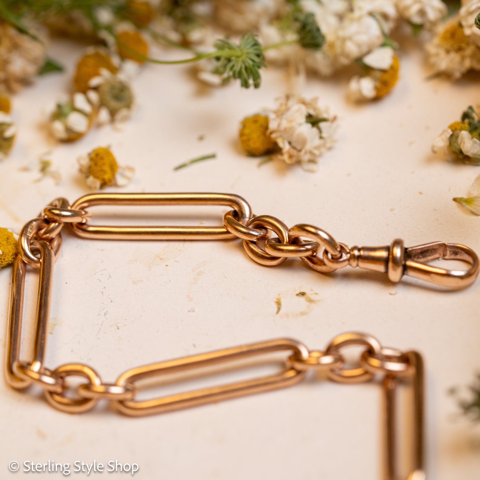 Victorian 9K Gold Albert Chain, Chester Hallmarked, Fetter Link, 41.36g