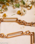 Victorian 9K Gold Albert Chain, Chester Hallmarked, Fetter Link, 41.36g