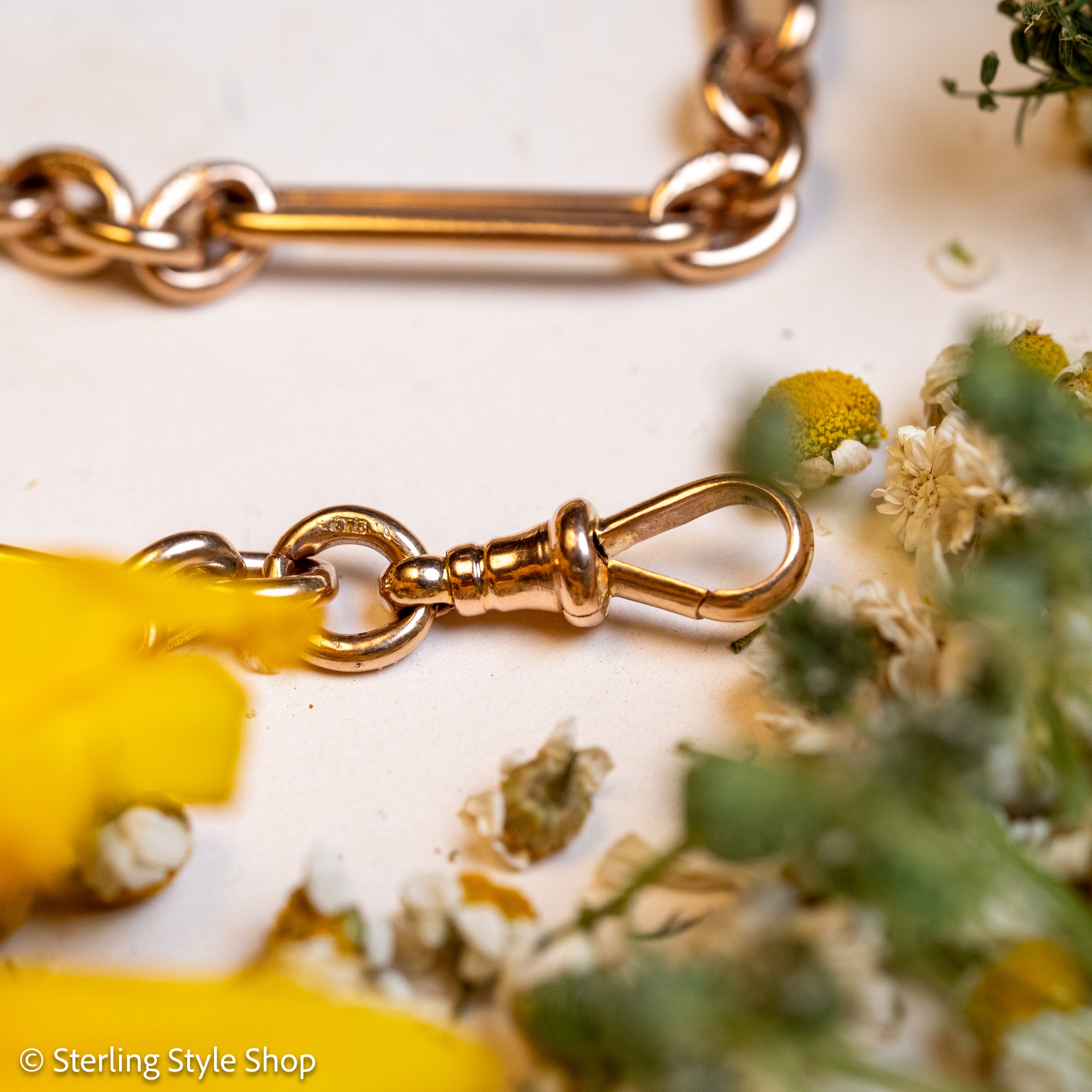 Victorian 9K Gold Albert Chain, Chester Hallmarked, Fetter Link, 41.36g