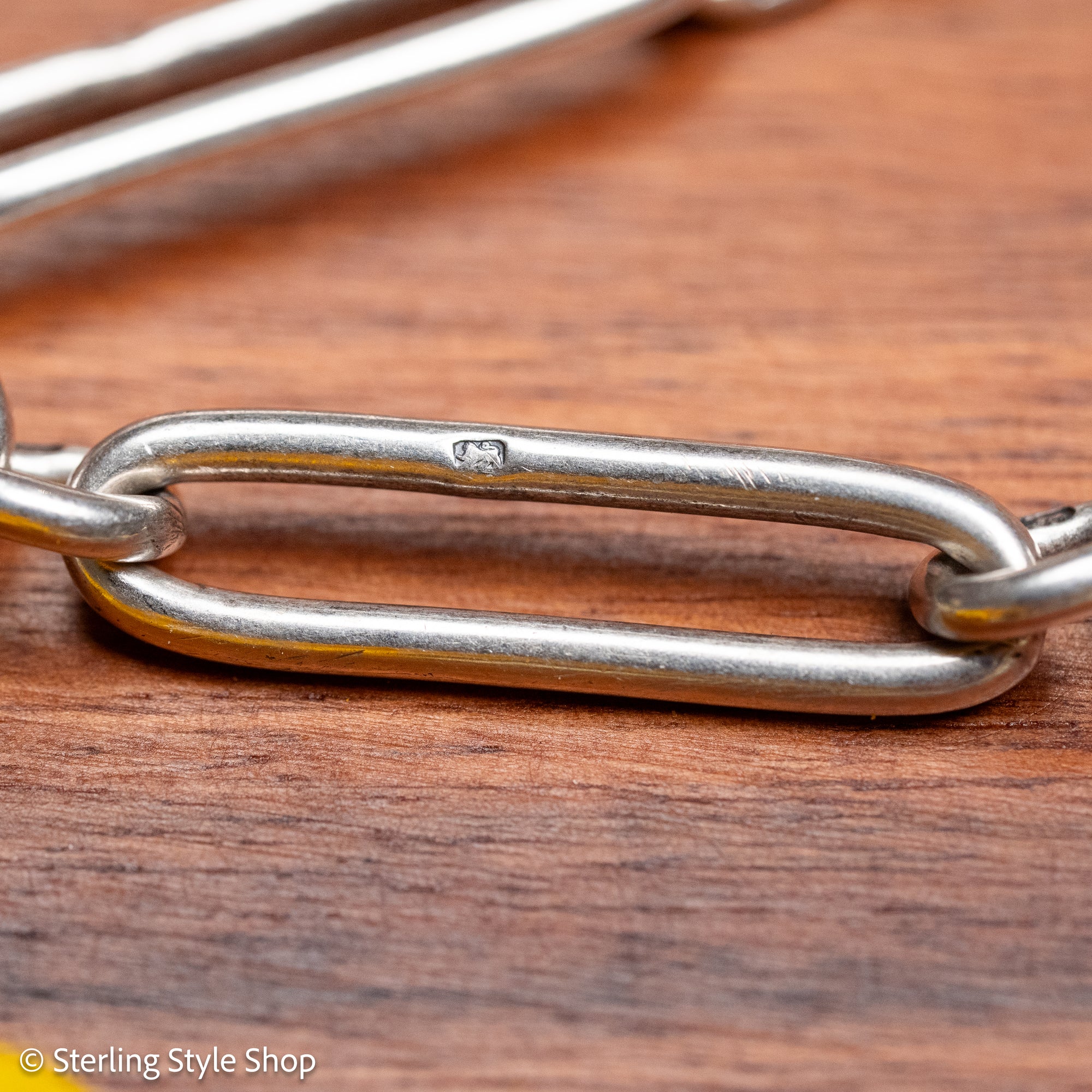 Victorian Sterling Silver Albert Chain, Birmingham 1891, Fetter Link, 43.2g