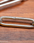Victorian Sterling Silver Albert Chain, Birmingham 1891, Fetter Link, 43.2g